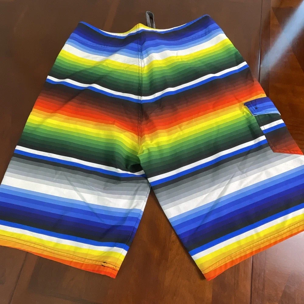 MENS OCEAN CURRENT 4-WAY STRETCH SWIM BOARD SHORTS SIZE 32